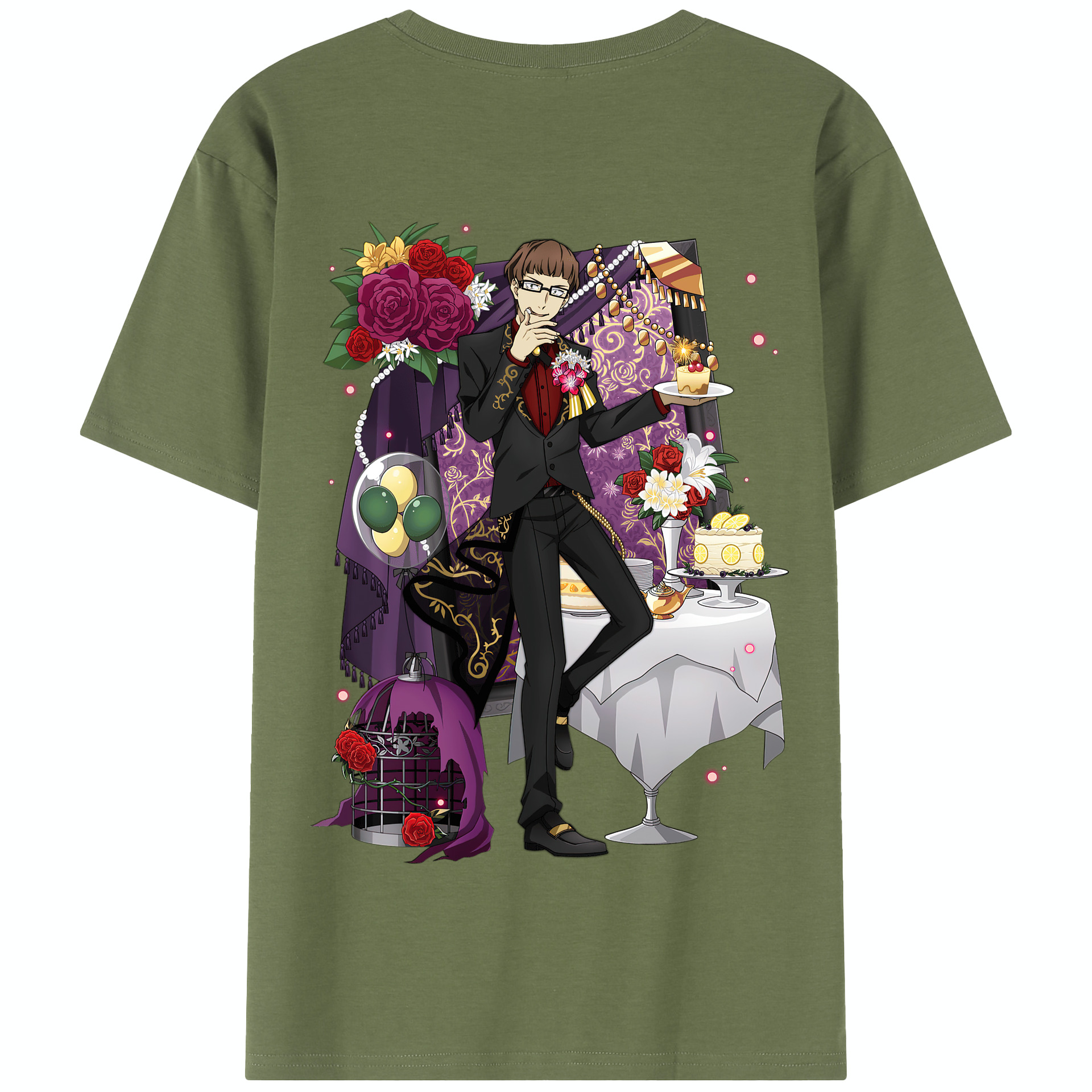 （画像用） 文豪ストレイドッグス Bungo Stray Dogs 綿100％半袖Tシャツ（背面プリント）